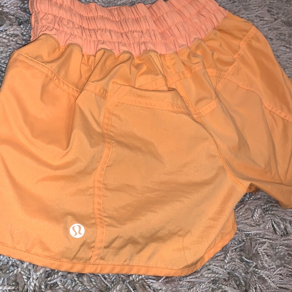 Tangerine Lulu lemon shorts